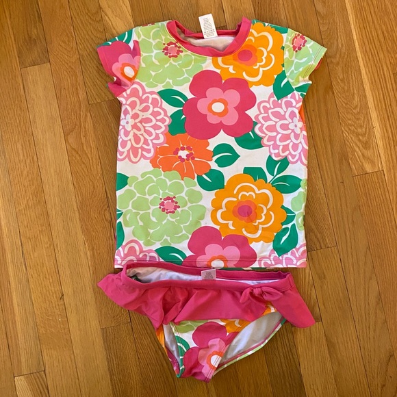 Gymboree sz 12 rash guard swim suit; play condition w/tiny marks in second pic. - Picture 1 of 2